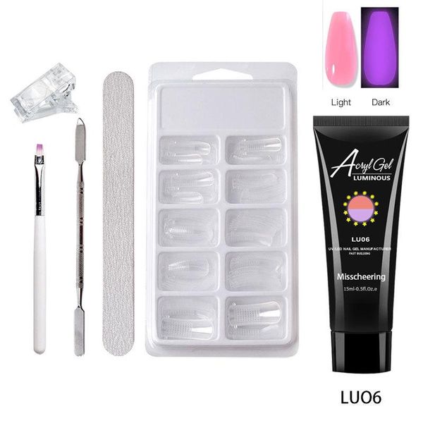 nail art kits 6pcs/set kit 15ml extension glue luminous crystal polish with file & dead skin push brush tslm1
nail art kits 6pcs/set kit 15ml extension glue luminous crystal polish with file & dead skin push brush tslm1
