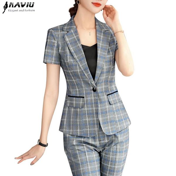 women's suits & blazers fashion two pieces set summer clothes for elegant women pant plaid blazer and slim pants office formal workwear, White;black
women's suits & blazers fashion two pieces set summer clothes for elegant women pant plaid blazer and slim pants office formal workwear, White;black