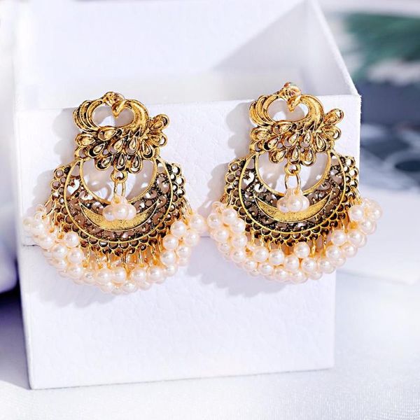 dangle & chandelier ethnic style retro fashion earrings golden color peacock shape pendant geometric mesh hollow pattern pearl tassel 2021, Silver
dangle & chandelier ethnic style retro fashion earrings golden color peacock shape pendant geometric mesh hollow pattern pearl tassel 2021, Silver