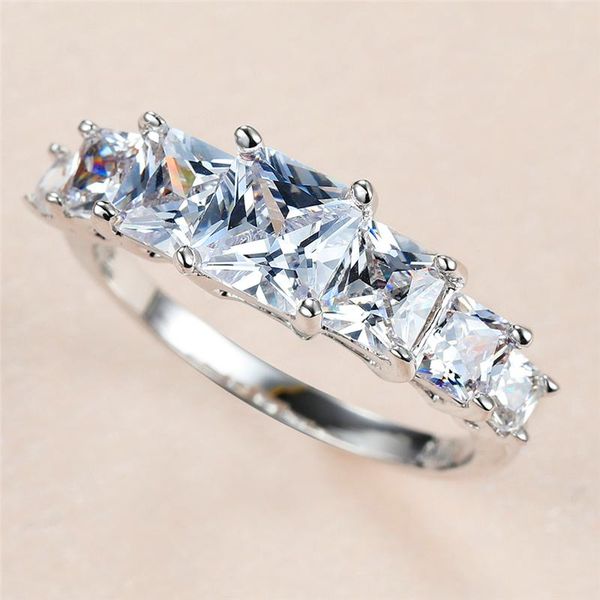 luxury female white crystal stone ring charm silver color thin wedding rings for women trendy square zircon engagement, Slivery;golden
luxury female white crystal stone ring charm silver color thin wedding rings for women trendy square zircon engagement, Slivery;golden