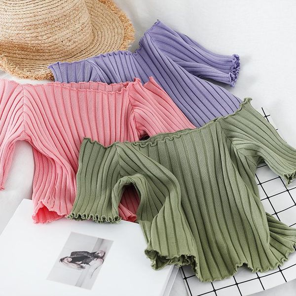 women's tanks & camis women t-shirts off shoulder knitting summer crop short sleeve stretchy ruffle hem tee shirts, White
women's tanks & camis women t-shirts off shoulder knitting summer crop short sleeve stretchy ruffle hem tee shirts, White