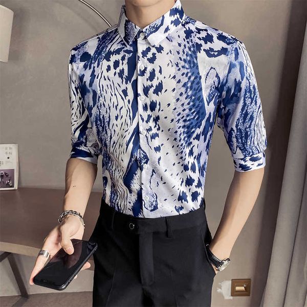fashion leopard print shirts men summer short sleeve casual shirt social party nightclub shirts slim streetwear casual clothes 210527, White;black
fashion leopard print shirts men summer short sleeve casual shirt social party nightclub shirts slim streetwear casual clothes 210527, White;black