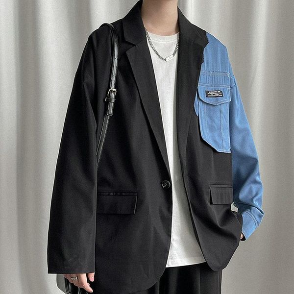 men's suits & blazers men winter harajuku patchwork 2021 mens japanese streetwear causal blazer male vintage korean style jackets 5xl, White;black
men's suits & blazers men winter harajuku patchwork 2021 mens japanese streetwear causal blazer male vintage korean style jackets 5xl, White;black