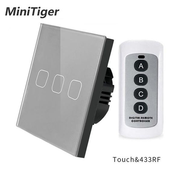 smart home control minitiger eu/uk lighting 3 gang rf433 remote wall touch switch,smart wireless light switch
smart home control minitiger eu/uk lighting 3 gang rf433 remote wall touch switch,smart wireless light switch