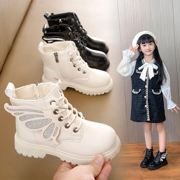 flat shoes children boots for girls and boys autumn winter leather with butterfly wings breathable soft soled, Black;grey
flat shoes children boots for girls and boys autumn winter leather with butterfly wings breathable soft soled, Black;grey