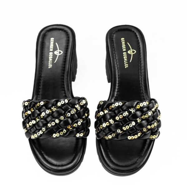 sandals plus size 41 women summer shoes 106-4 sequined open toe mules ladies dress pumps heels square heel chunky, Black
sandals plus size 41 women summer shoes 106-4 sequined open toe mules ladies dress pumps heels square heel chunky, Black