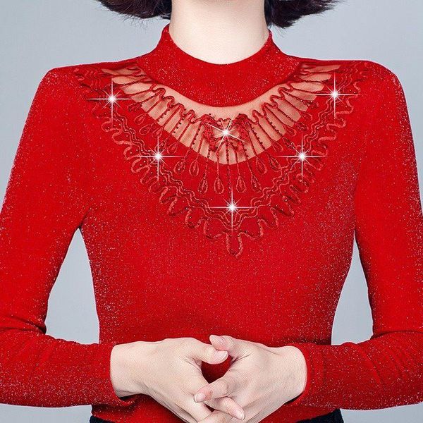 women's blouses & shirts women 2021 autumn fashion long sleeve mesh patchwork blouse female thick warm plus velvet turtleneck x209, White
women's blouses & shirts women 2021 autumn fashion long sleeve mesh patchwork blouse female thick warm plus velvet turtleneck x209, White