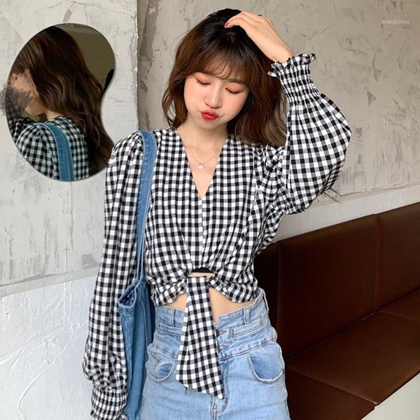 women's blouses & shirts v-neck ins korean clothes pliad autumn fashion brand blouse women long sleeve crop ladies blusas mujer de moda, White
women's blouses & shirts v-neck ins korean clothes pliad autumn fashion brand blouse women long sleeve crop ladies blusas mujer de moda, White