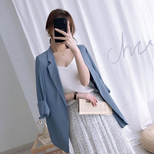 women's suits & blazers office lady blazer women spring autumn outerwear solid elegant simple formal clothing ins fashion jacket ol sui, White;black
women's suits & blazers office lady blazer women spring autumn outerwear solid elegant simple formal clothing ins fashion jacket ol sui, White;black
