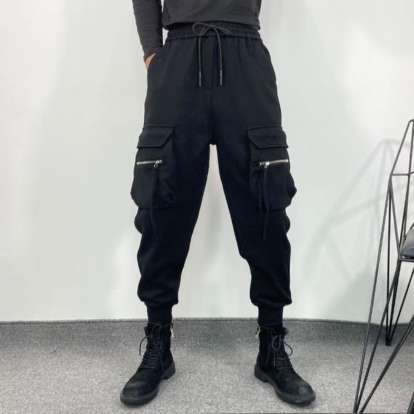 men's pants autumn and winter fashion multi pocket loose work clothes sports leggings hip hop leisure harlan wei, Black
men's pants autumn and winter fashion multi pocket loose work clothes sports leggings hip hop leisure harlan wei, Black