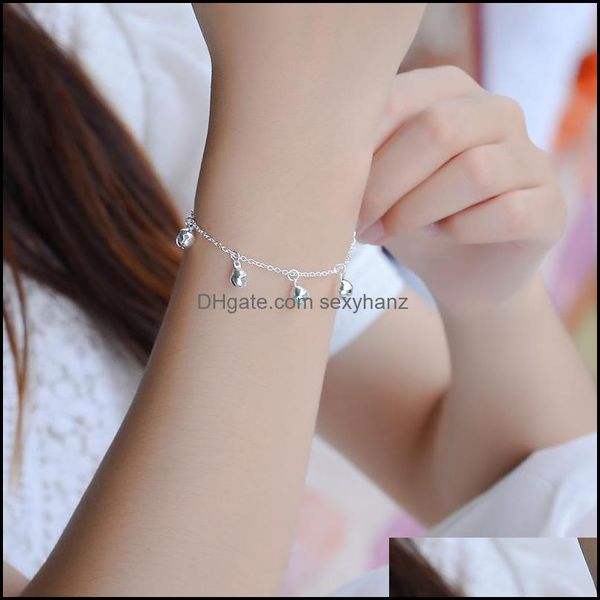 anklets jewelry 925 sterling sier lucky little bell bracelet simple cute girl anklet fine for women elegant accessories drop delivery 2021 m, Red;blue
anklets jewelry 925 sterling sier lucky little bell bracelet simple cute girl anklet fine for women elegant accessories drop delivery 2021 m, Red;blue