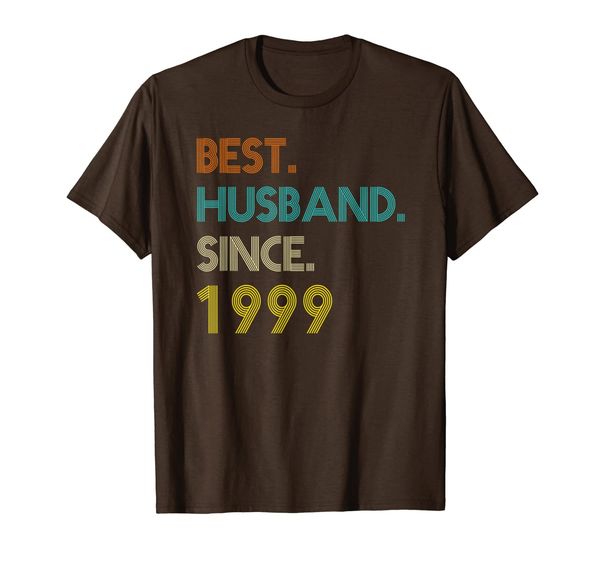 20th wedding anniversary gifts - husband since 1999 t-shirt, White;black 
20th wedding anniversary gifts - husband since 1999 t-shirt, White;black