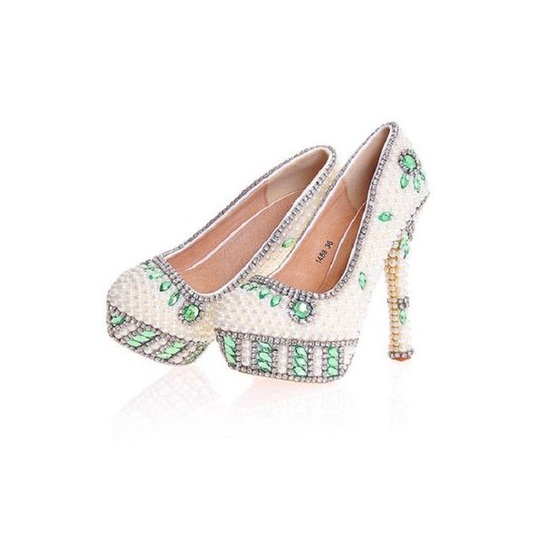 dress shoes spring green rhinestone stiletto round bridal wedding pearl flowers wild large size banquet women's single, Black
dress shoes spring green rhinestone stiletto round bridal wedding pearl flowers wild large size banquet women's single, Black