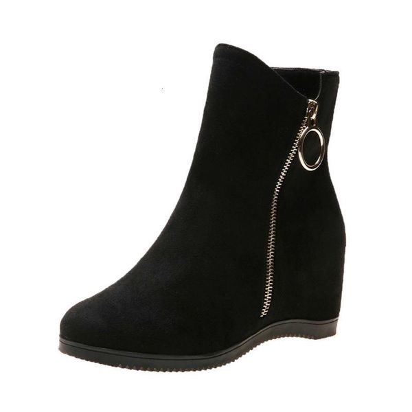 western side zipper women nice autumn winter casual low heel round toe solid color flock boots woman bottes femme u87i, Black
western side zipper women nice autumn winter casual low heel round toe solid color flock boots woman bottes femme u87i, Black