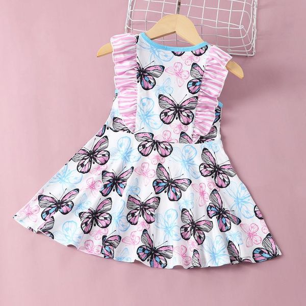 girl's dresses kids baby girls ruffled sleeve summer dress butterfly striped princess sweet children's clothing 12m-6years, Red;yellow
girl's dresses kids baby girls ruffled sleeve summer dress butterfly striped princess sweet children's clothing 12m-6years, Red;yellow