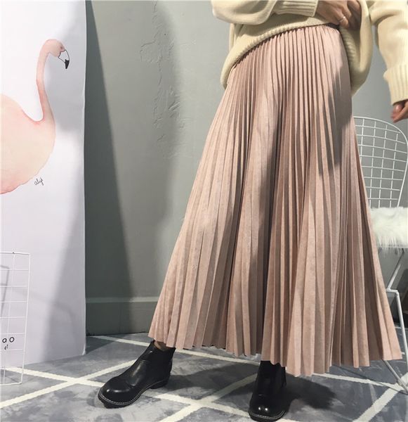 skirts brand women suede autumn waist long pleated s saias faldas vintage midi 3cv4, Black
skirts brand women suede autumn waist long pleated s saias faldas vintage midi 3cv4, Black
