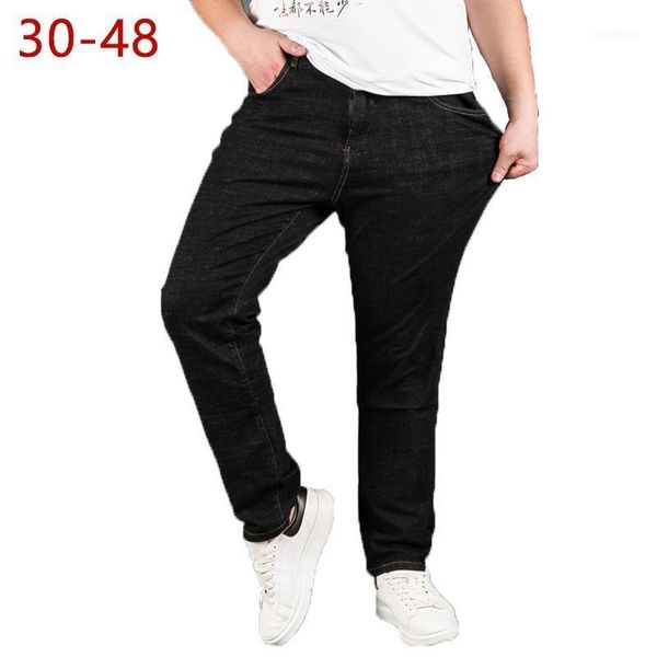 stretch men business jeans classic male plus size baggy straight denim pants cotton black biker male1, Blue
stretch men business jeans classic male plus size baggy straight denim pants cotton black biker male1, Blue