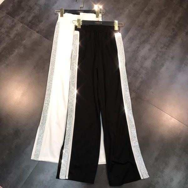 women's pants & capris 2021 summer wide leg ladies trousers drawstring sequins side stripe sequin split blin'bling fashion women c, Black;white
women's pants & capris 2021 summer wide leg ladies trousers drawstring sequins side stripe sequin split blin'bling fashion women c, Black;white