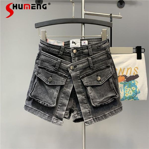 women's jeans 2021 summer thin three-dimensional pockets denim shorts high waist workwear with pocket stretch a- line jean pantskirts, Blue
women's jeans 2021 summer thin three-dimensional pockets denim shorts high waist workwear with pocket stretch a- line jean pantskirts, Blue