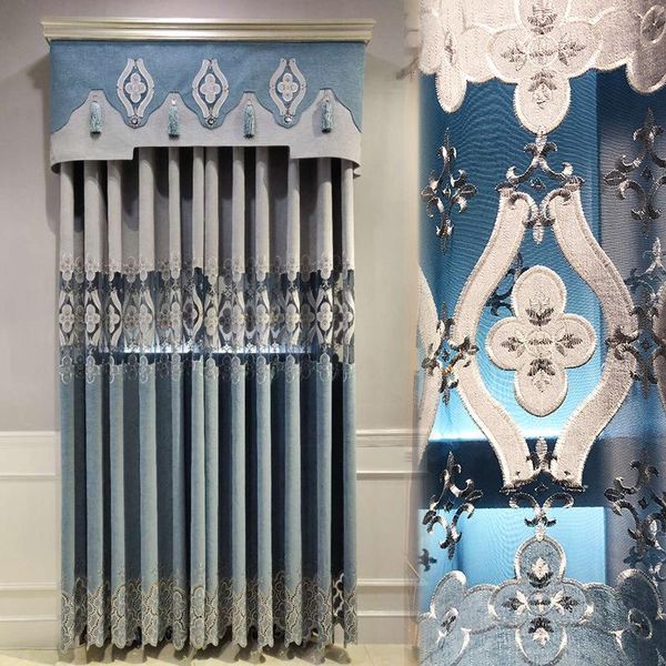curtain & drapes european high-end embroidered embroidery cashmere living room stitching finished product
curtain & drapes european high-end embroidered embroidery cashmere living room stitching finished product