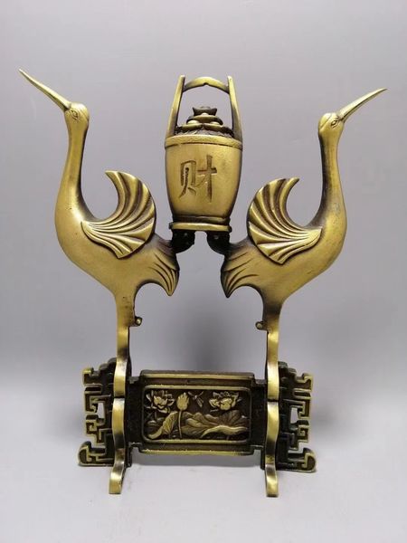 antique crafts pure copper double cranes send money ornament
antique crafts pure copper double cranes send money ornament