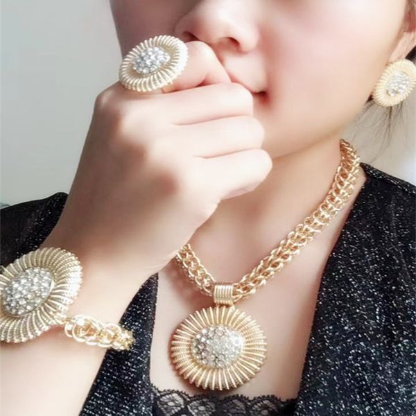 jewelry sets kingdom ma new fashion african wedding big set bridal gold color necklace bracelet earrings rings, Black
jewelry sets kingdom ma new fashion african wedding big set bridal gold color necklace bracelet earrings rings, Black