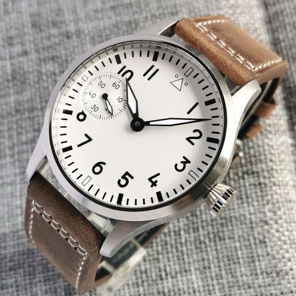 wristwatches mineral/sapphire glass men's mechanical watch asia 6497 manual movement 42mm white dial bronze/black plated leather strap, Slivery;brown
wristwatches mineral/sapphire glass men's mechanical watch asia 6497 manual movement 42mm white dial bronze/black plated leather strap, Slivery;brown