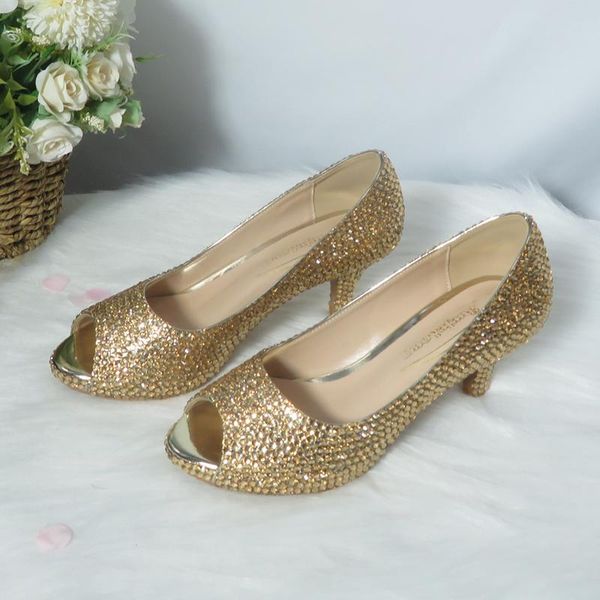 baoyafang golden crystal women wedding shoes bride open toe high heel pumps fashion woman shallow fish thin shoe dress, Black
baoyafang golden crystal women wedding shoes bride open toe high heel pumps fashion woman shallow fish thin shoe dress, Black