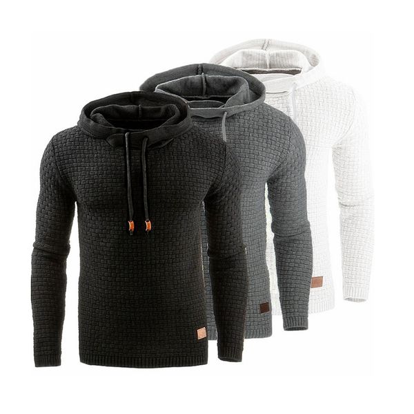 2021 brand long sleeve solid color hooded mens sweater tracksuit pullovers casual sweater men sportswear, White;black
2021 brand long sleeve solid color hooded mens sweater tracksuit pullovers casual sweater men sportswear, White;black