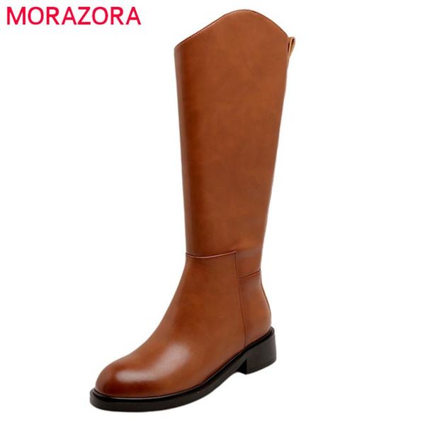 boots morazora 2021 riding women shoes round toe genuine leather casual knee high, Black
boots morazora 2021 riding women shoes round toe genuine leather casual knee high, Black