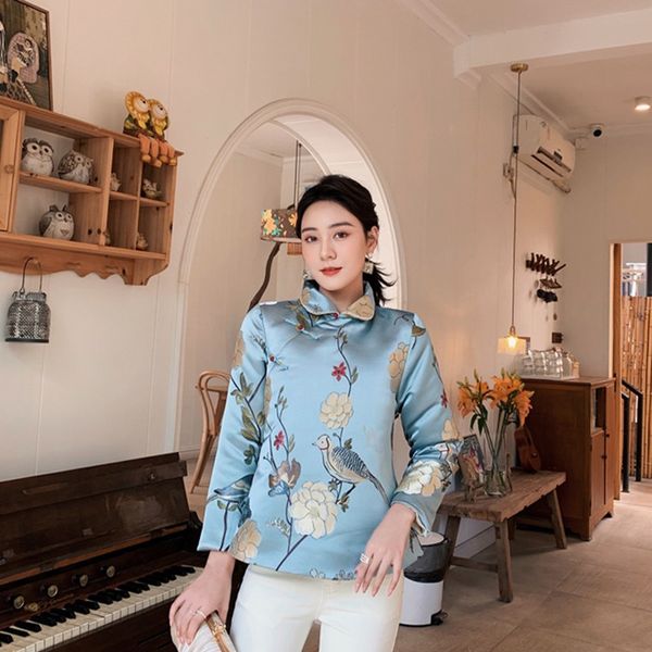 cheongsam dress 2021 new winter embroidery thickened cotton padded qipao jacket oriental traditional chinese dress qipao 12083, Red
cheongsam dress 2021 new winter embroidery thickened cotton padded qipao jacket oriental traditional chinese dress qipao 12083, Red