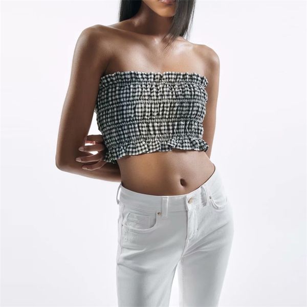 women summer plaid off shoulder camis za sleeveless high elasticity female elegant fashion street short cloth 210513, White
women summer plaid off shoulder camis za sleeveless high elasticity female elegant fashion street short cloth 210513, White