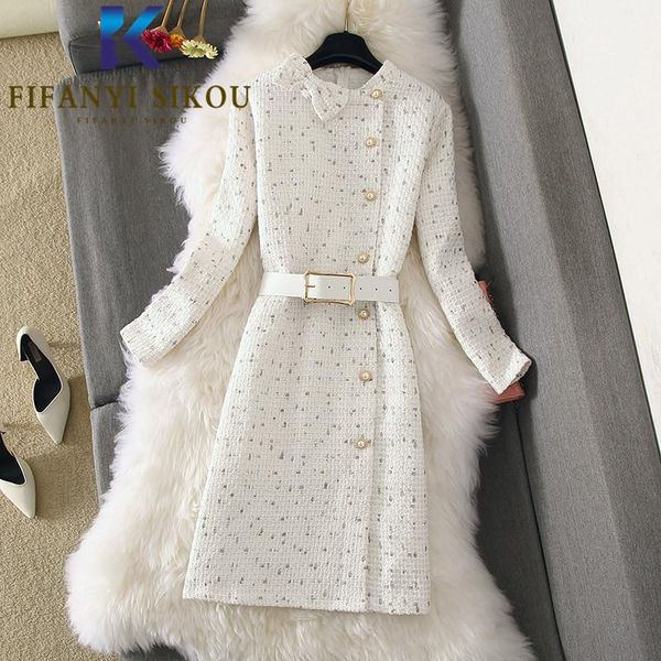 casual dresses autumn women tweed dress jacket single breasted fashion high waist o-neck midi long ladies elegant sleeve party, Black;gray
casual dresses autumn women tweed dress jacket single breasted fashion high waist o-neck midi long ladies elegant sleeve party, Black;gray