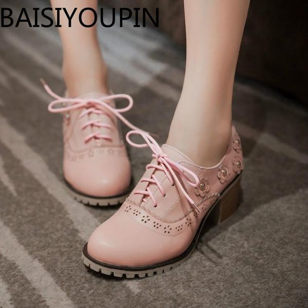 dress shoes 2021 korean small size 32 33 thick heel femle single shoe round head lace up large 42 43 student sweet flower brock, Black
dress shoes 2021 korean small size 32 33 thick heel femle single shoe round head lace up large 42 43 student sweet flower brock, Black