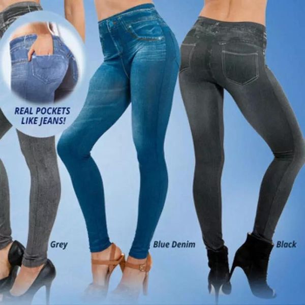 women's leggings slim women plush lined winter faux denim jeans 2 real pockets fashion fitness high waist pencil pants, Black
women's leggings slim women plush lined winter faux denim jeans 2 real pockets fashion fitness high waist pencil pants, Black