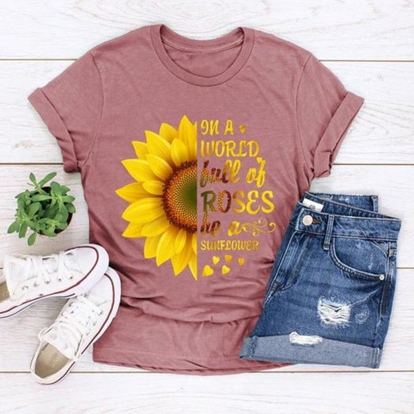 women's t-shirt plus size 3xl fashion pink tee shirts short sleeve o neck sunflower letters for women tshirts casual, White
women's t-shirt plus size 3xl fashion pink tee shirts short sleeve o neck sunflower letters for women tshirts casual, White