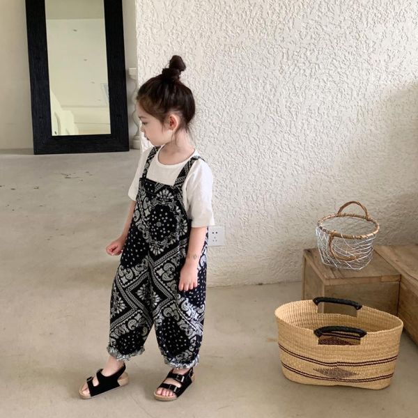 jumpsuits children's summer suspenders pants 2021 baby boys girls retro floral anti-mosquito trousers overalls harem, Blue 
jumpsuits children's summer suspenders pants 2021 baby boys girls retro floral anti-mosquito trousers overalls harem, Blue