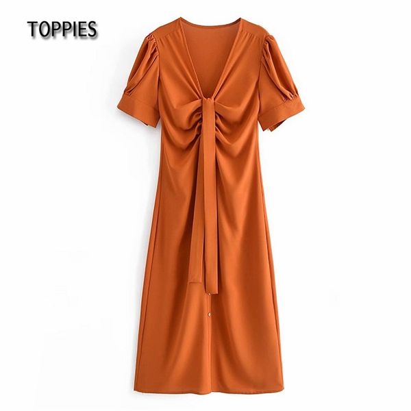 orange midi dress for woman summer short sleeve t-shirt pleated with ribbon wood button 210421, Black;gray
orange midi dress for woman summer short sleeve t-shirt pleated with ribbon wood button 210421, Black;gray