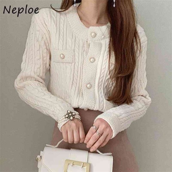 pearl button twist patchwork sweater o-neck elegant cardigan autumn winter solid color all-match femme coat 1g338 210422, White;black
pearl button twist patchwork sweater o-neck elegant cardigan autumn winter solid color all-match femme coat 1g338 210422, White;black