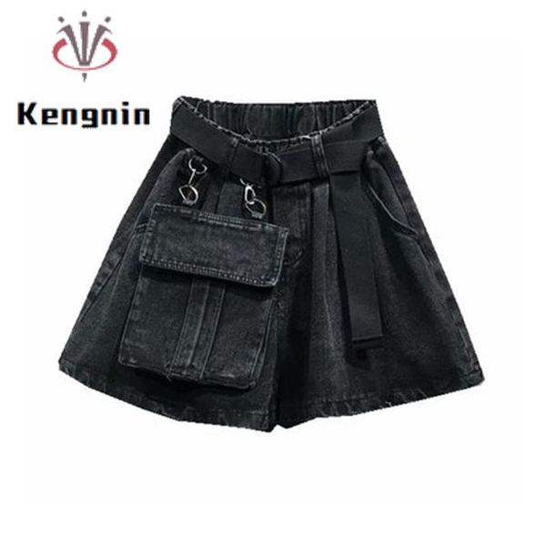 women's shorts 2021 summer oversized women denim elastic high waist a-line jean big pockets wide leg female pantsalone ke1299, White;black
women's shorts 2021 summer oversized women denim elastic high waist a-line jean big pockets wide leg female pantsalone ke1299, White;black