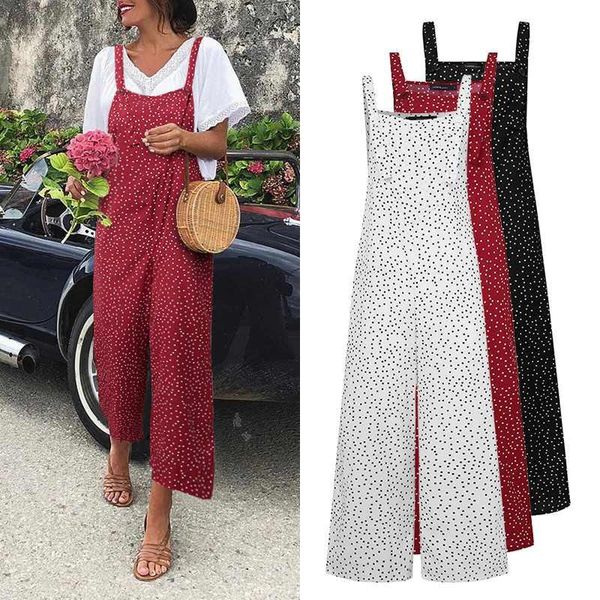 women sleeveless jumpsuits celmia fashion point dot wide leg pants casual loose bib dungarees vintage office party playsuit women's & r, Black;white
women sleeveless jumpsuits celmia fashion point dot wide leg pants casual loose bib dungarees vintage office party playsuit women's & r, Black;white
