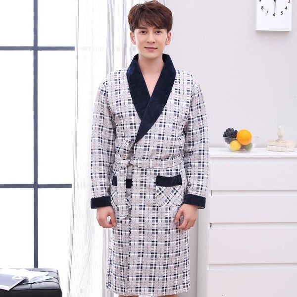 men's sleepwear plaid print quilted plus size xl-4xl mens robes winter male bathrobe oversize dressing gown men warm autumn cotton nigh, Black;brown
men's sleepwear plaid print quilted plus size xl-4xl mens robes winter male bathrobe oversize dressing gown men warm autumn cotton nigh, Black;brown