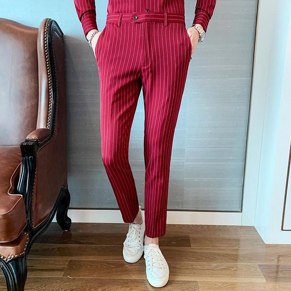 men's pants red trousers men suits pantalone elegante uomo erkek parfum striped formal pantalon slim fit dress, Black
men's pants red trousers men suits pantalone elegante uomo erkek parfum striped formal pantalon slim fit dress, Black