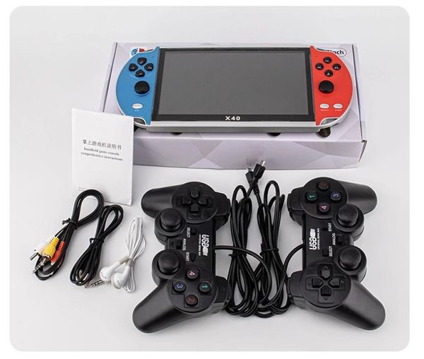 7-inch large screen x40 handheld game console 16g multifunctional retro handle double-play mini arcade video player portable players
7-inch large screen x40 handheld game console 16g multifunctional retro handle double-play mini arcade video player portable players