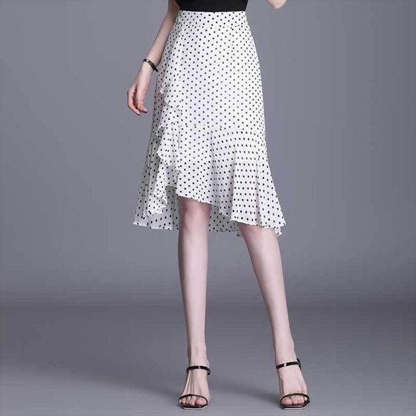 wave dot chiffon fishtail women skirts bag hip summer high waisted thin medium length irregular woman, Black
wave dot chiffon fishtail women skirts bag hip summer high waisted thin medium length irregular woman, Black