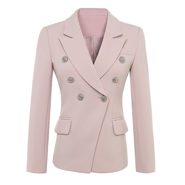 fashion baroque designer blazer women's long sleeve double breasted metal lion buttons jacket outer 211019, White;black
fashion baroque designer blazer women's long sleeve double breasted metal lion buttons jacket outer 211019, White;black