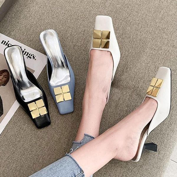summer design women brand slippers slip on slides closed toe blue beige low heels mules 5cm high outdoor shoes, Black
summer design women brand slippers slip on slides closed toe blue beige low heels mules 5cm high outdoor shoes, Black