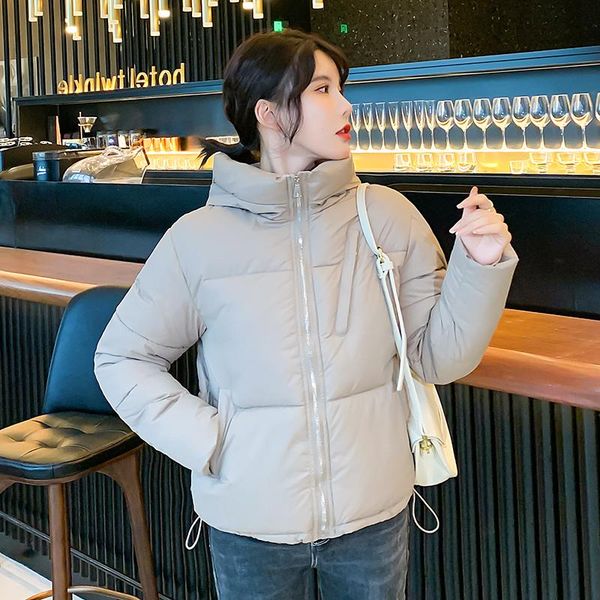 women's down & parkas 2021 short hooded parka solid color winter jackets for women casual thick drawstring female chic coat, Black
women's down & parkas 2021 short hooded parka solid color winter jackets for women casual thick drawstring female chic coat, Black