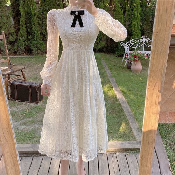 dresses vintage women french elegant lace midi female sweet bow casual long sleeve one piece dress korean 2021 spring chic, Black;gray
dresses vintage women french elegant lace midi female sweet bow casual long sleeve one piece dress korean 2021 spring chic, Black;gray