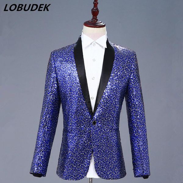 men's suits & blazers men formal coat blue sequins blazer nightclub dj singer stage costume vocal concert host dancer performance show, White;black
men's suits & blazers men formal coat blue sequins blazer nightclub dj singer stage costume vocal concert host dancer performance show, White;black
